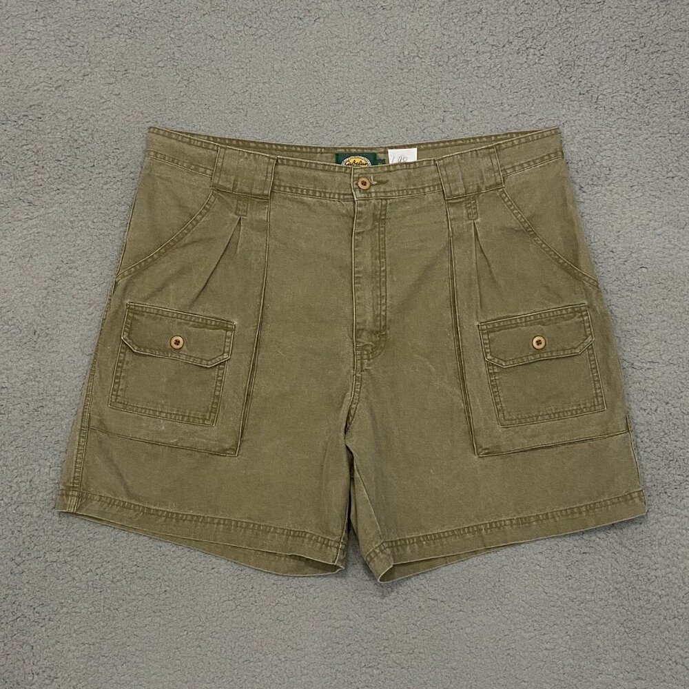 VTG Cabela's Hiker Shorts Mens Sz 42 Cargo 7 Pocket Tan Brown Outdoor Shorts 6"